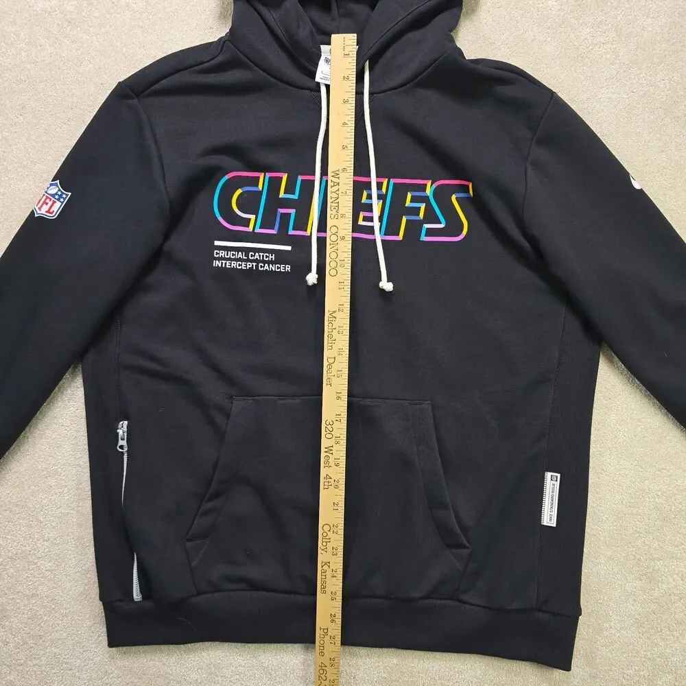 NWT Nike Men's Kansas City Chiefs Crucial Catch Black Staff Issued Hoodie L